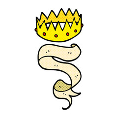 cartoon crown and scroll
