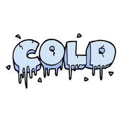 cartoon cold text symbol