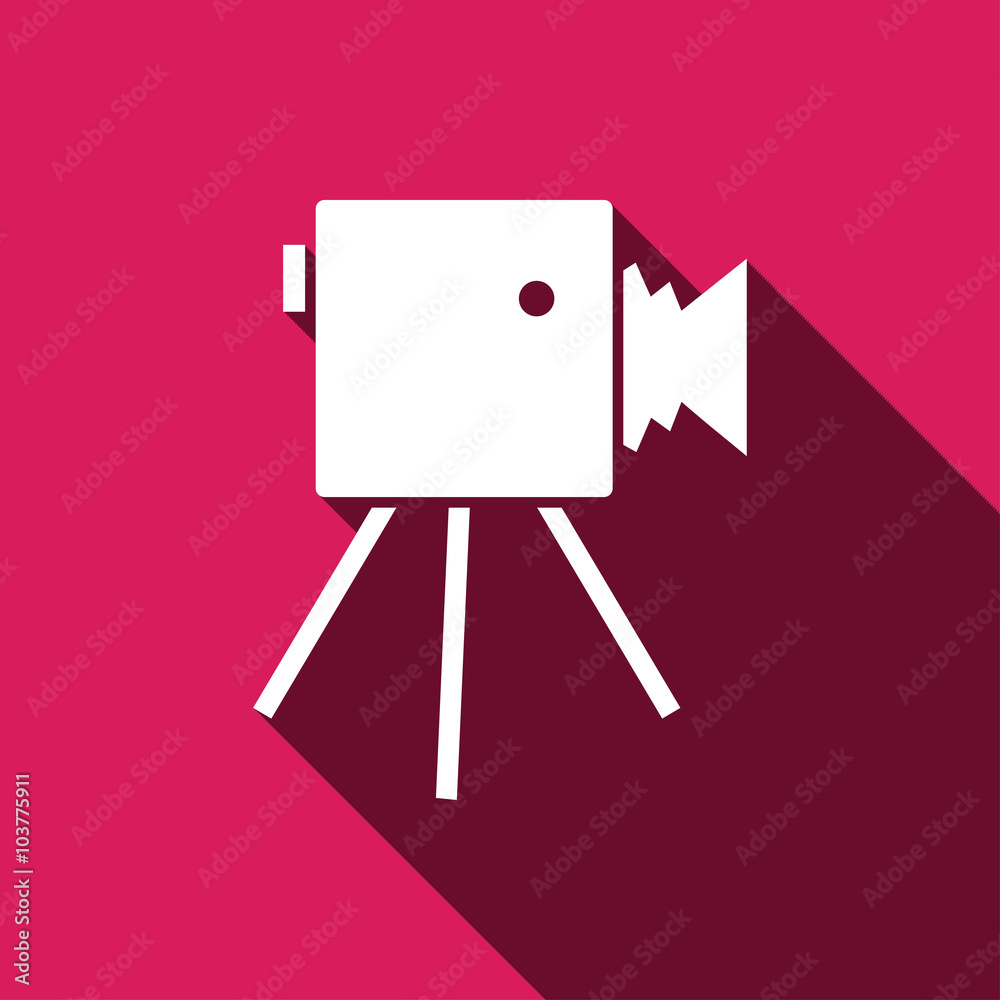 Poster retro camera icon