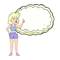 cartoon gym woman