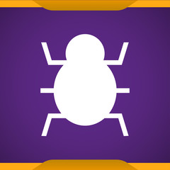 Virus bug icon for web and mobile.