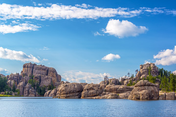 Beautiful rock formations at Sylvan Lake in Custer State Park