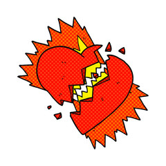 cartoon broken heart