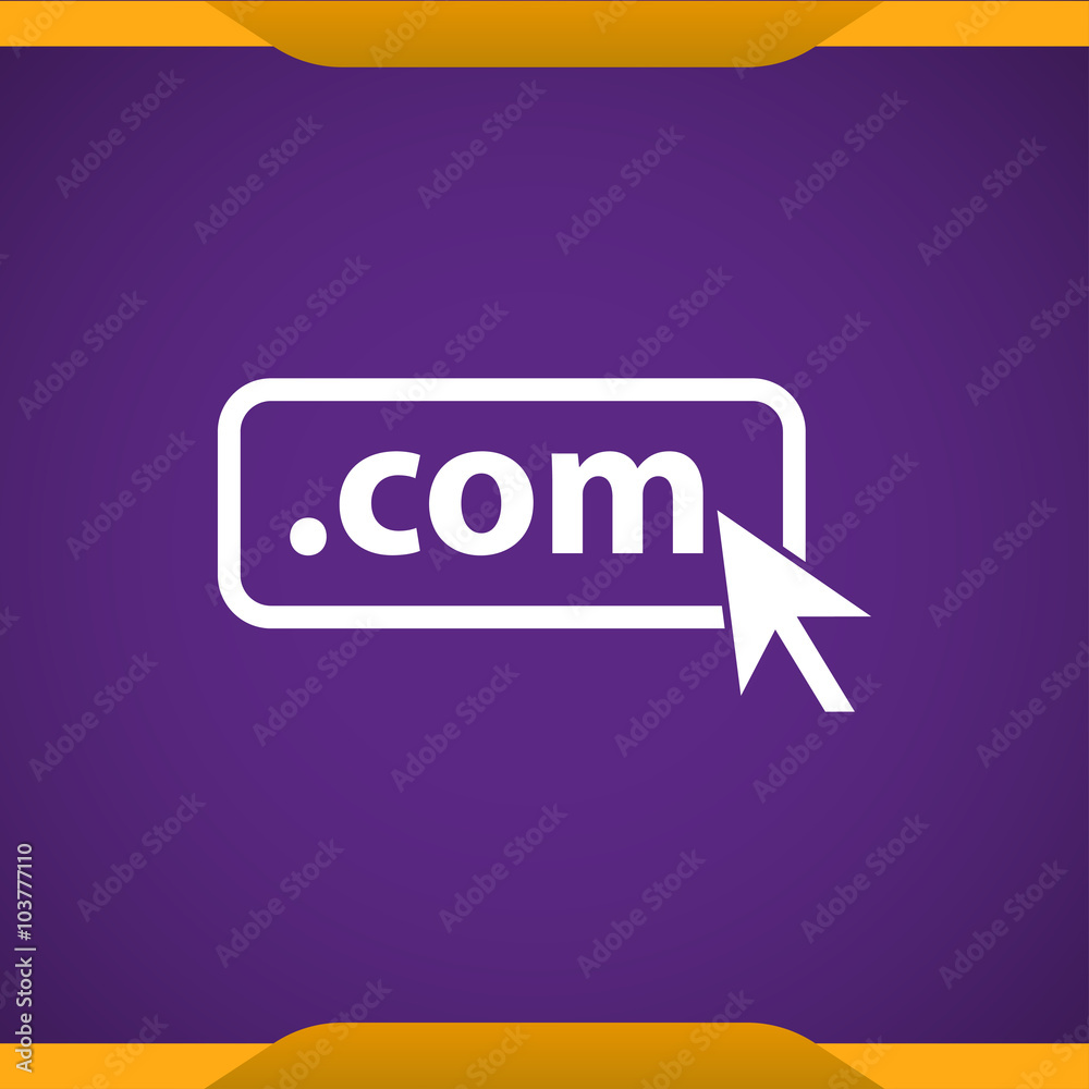 Aufkleber domain com icon
