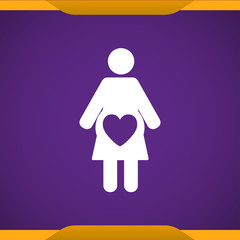 Pregnant woman icon for web and mobile