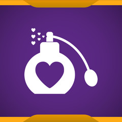 Obraz premium Perfume with heart icon