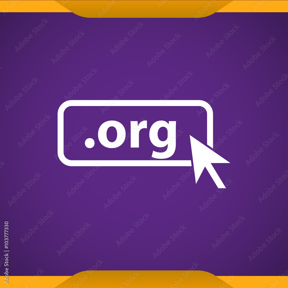 Poster domain org icon. top-level internet domain