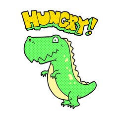 cartoon hungry dinosaur