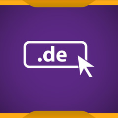 Domain DE icon. Top-level internet domain