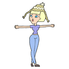 cartoon woman wearing hat
