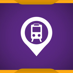 City railway station pin icon