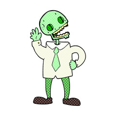 cartoon zombie businessman