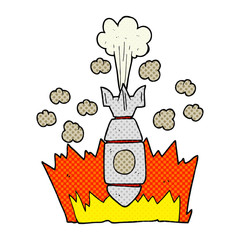 cartoon falling bomb