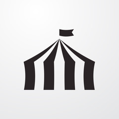 Circus tent icon - obrazy, fototapety, plakaty