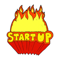 cartoon startup symbol