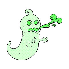 cartoon slimy ghost