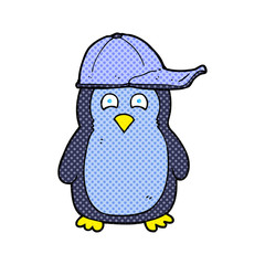 cartoon penguin wearing hat