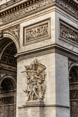 Arc de Triomphe de l'Etoile on Charles de Gaulle Place, Paris. 