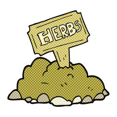 cartoon herbs sign