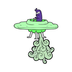 cartoon flying saucer