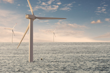 Offshore Windpark Anlage für die elektrische Energie Produktion
