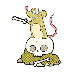 cartoon graveyard rat