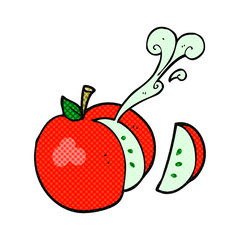 cartoon sliced apple