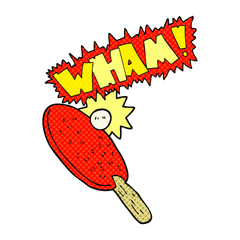 cartoon table tennis bat