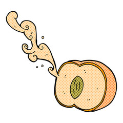 cartoon juicy peach