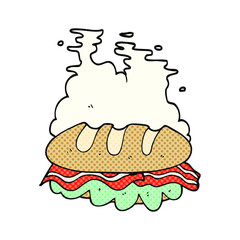 cartoon huge sandwich