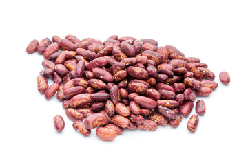 Red beans isolated on the white.