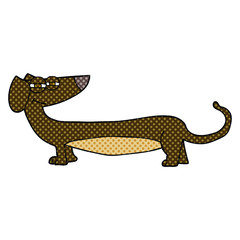 cartoon dachshund