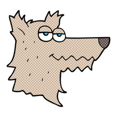 cartoon wolf head