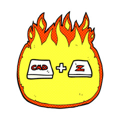 comic book style cartoon command Z function