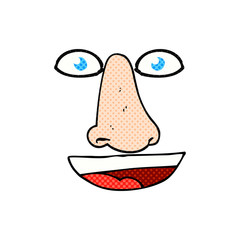 comic book style cartoon facial features