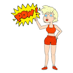 happy gym woman giving thumbs up symbol