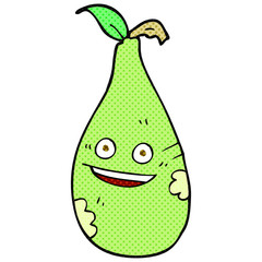 comic book style cartoon pear