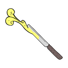 comic book style cartoon butter knife