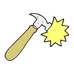 comic book style cartoon hammer