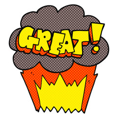 comic book style cartoon great symbol