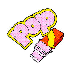 comic book style cartoon bubble gum