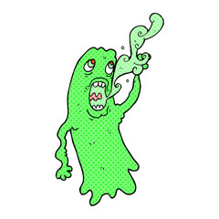 comic book style cartoon ghost