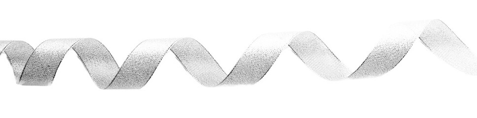 Curled ribbon, isolated on white