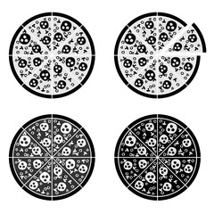 pizza set italy illustration