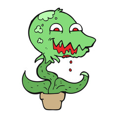 cartoon monster plant