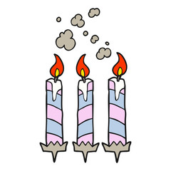 cartoon birthday cake candles
