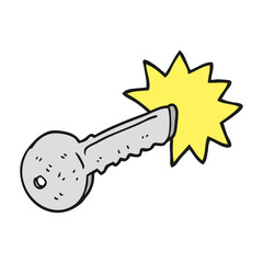 cartoon door key