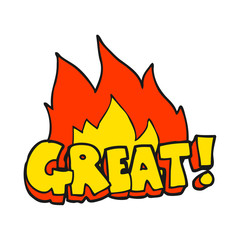 GREAT! cartoon symbol