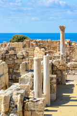 Ruins of ancient Kourion, Cyprus, vertical