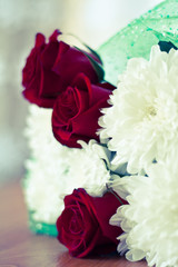 bouquet, roses, chrysanthemums, wedding bouquet, gift bouquet, fresh flowers, beautiful bouquet, beautiful flowers
